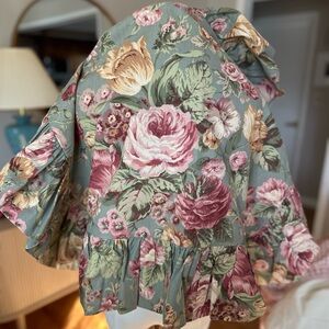 Pamela Kline Traditions Gingham & Floral Bed Skirt & Shams Queen Size